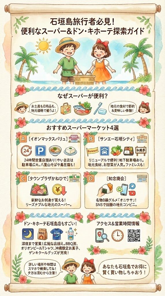石垣島旅行者必見！便利なスーパーマーケットとドン・キホーテ