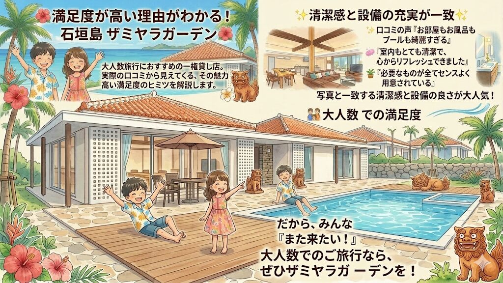 石垣島で一棟貸しに大人数で泊まるなら石垣島ザミヤラガーデン