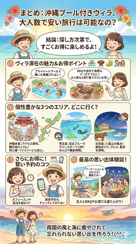沖縄のプール付きヴィラは、高級リゾートホテルと同等の贅沢感を、リーズナブルな価格で楽しめる新しい宿泊スタイルです。
