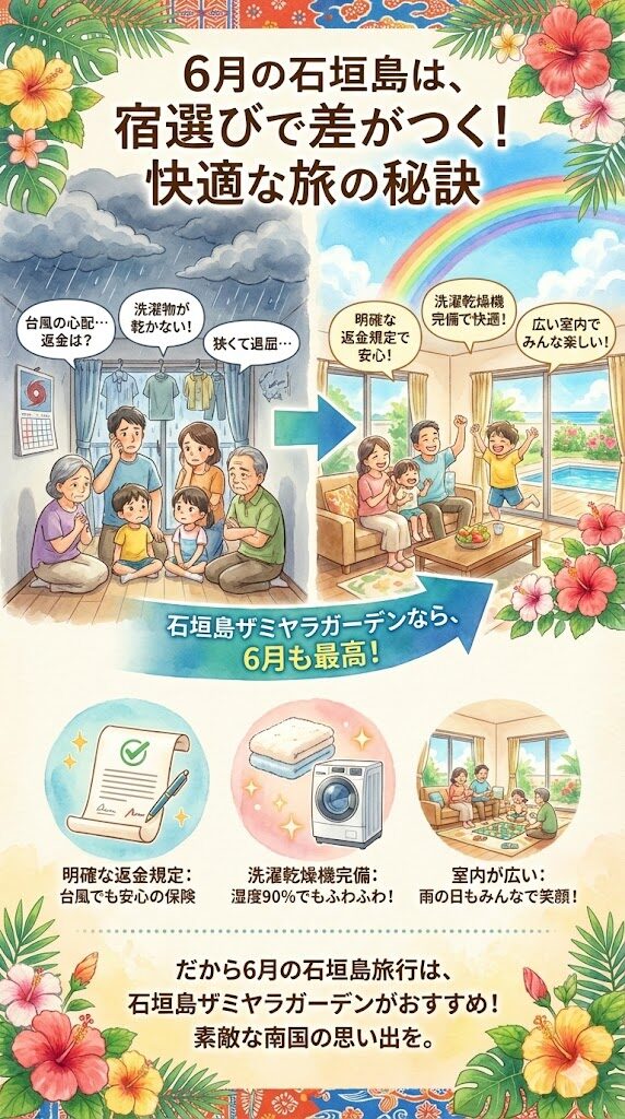 6月の石垣島旅行は素敵な石垣島ザミヤラガーデンでという素晴らしい利用イメージ図