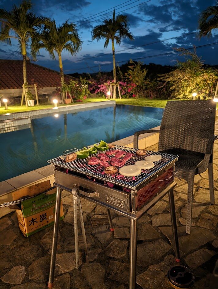 石垣島ザミヤラガーデンで石垣牛でBBQ