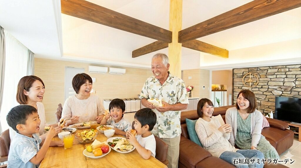 1月　観光客　貸切のリゾートヴィラはリーズナブルで、みんな笑顔