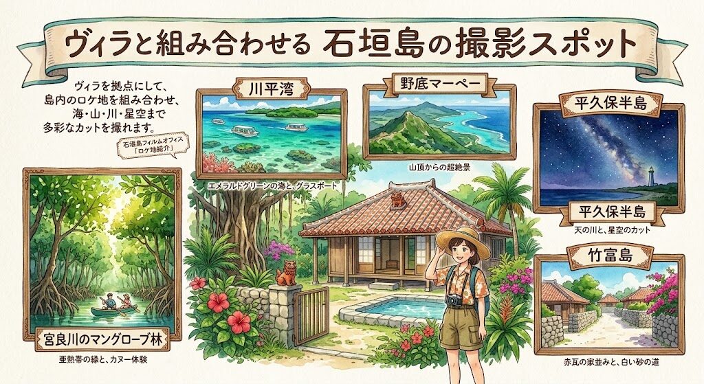 ヴィラと組み合わせる石垣島の撮影スポット